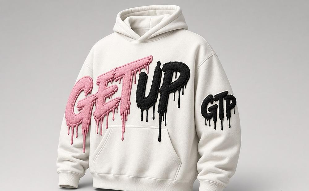GetUp Heavyweight Hoodie - White / Pink