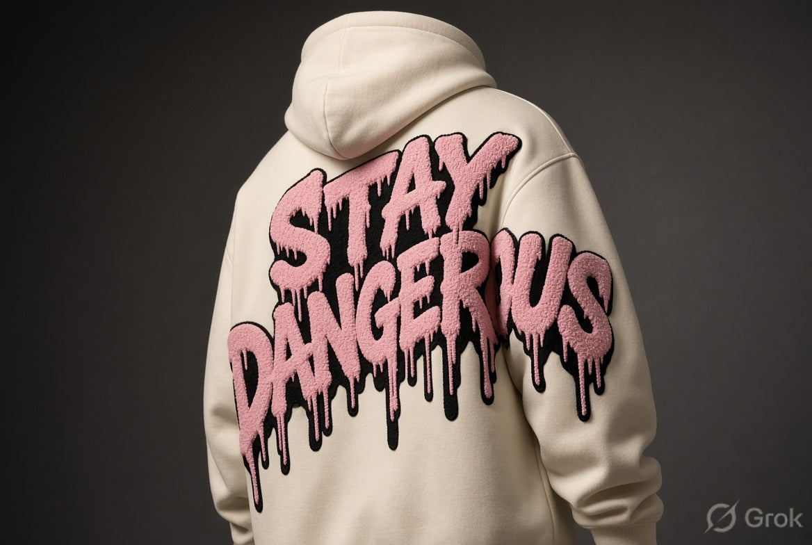 GetUp Heavyweight Hoodie - Cream (Stay Dangerous)
